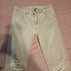 American Eagle Distressed Jegging Crops